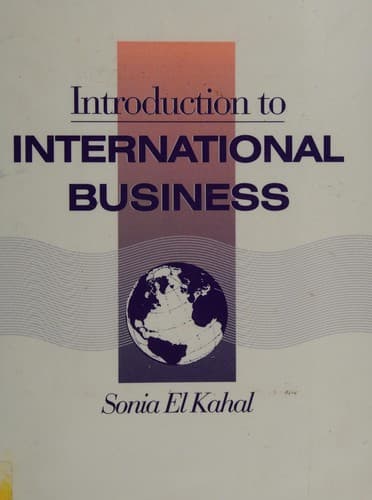 Tapa de Introduction to international business