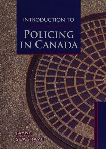 Tapa de Introduction to policing in Canada