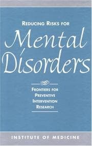 Tapa de Reducing risks for mental disorders