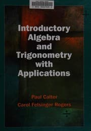 Tapa de Introductory algebra and trigonometry with applications