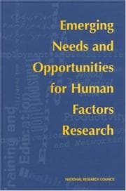 Tapa de Emerging Needs and Opportunities for Human Factors Research
