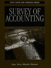 Tapa de Study guide and working papers, Survey of accounting