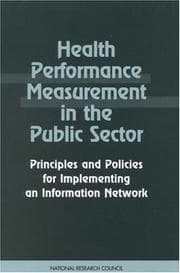 Tapa de Health Performance Measurement in the Public Sector