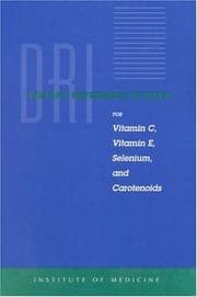 Tapa de Dietary reference intakes for vitamin C, vitamin E, selenium, and carotenoids
