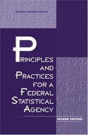 Tapa de Principles and practices for a federal statistical agency