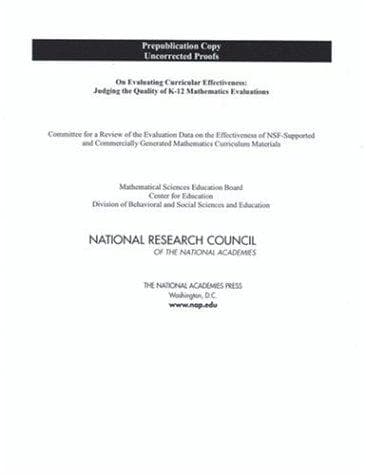 Tapa de On evaluating curricular effectiveness