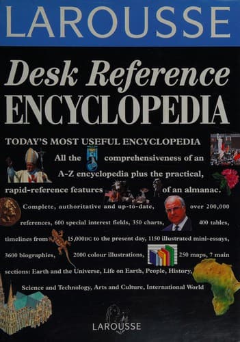 Tapa de Larousse desk reference encyclopedia