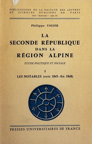 Tapa de La Seconde République dans la Région alpine