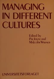 Tapa de Managing in different cultures