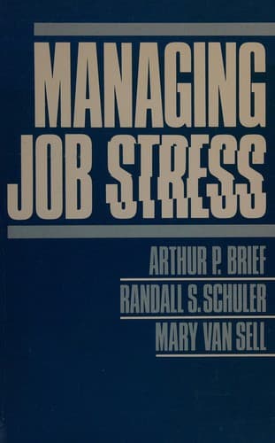 Tapa de Managing job stress