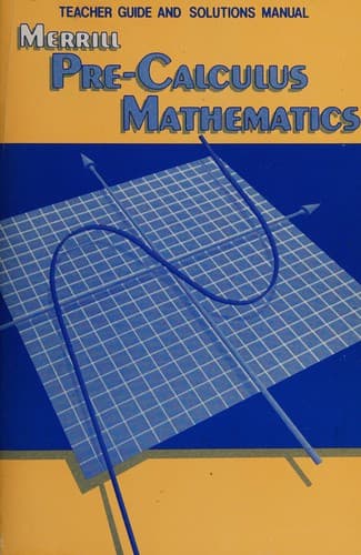 Tapa de Merrill pre-calculus mathematics
