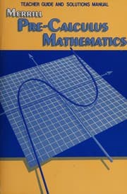 Tapa de Merrill pre-calculus mathematics