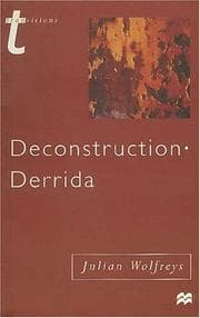 Tapa de Deconstruction, Derrida