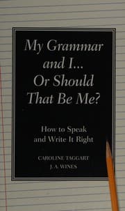 Tapa de My grammar and I ... or should that be "me"?