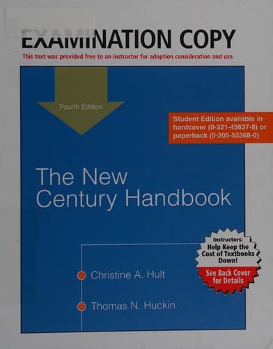 Tapa de The new century handbook