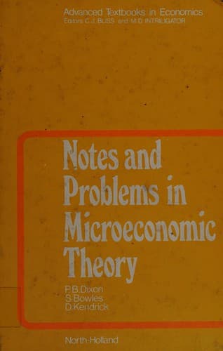 Tapa de Notes and problems in microeconomic theory