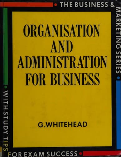 Tapa de Organisation and administration for business