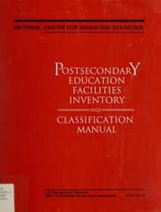 Tapa de Postsecondary education facilities inventory and classification manual