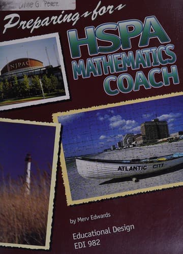 Tapa de Preparing for HSPA mathematics coach (EDI)