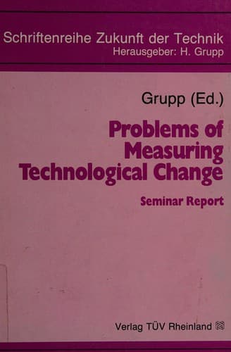Tapa de Problems of measuring technological change