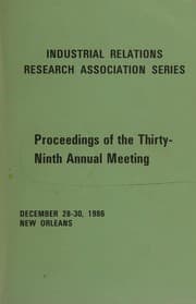 Tapa de Proceedings of the Thirty-Ninth Annual Meeting