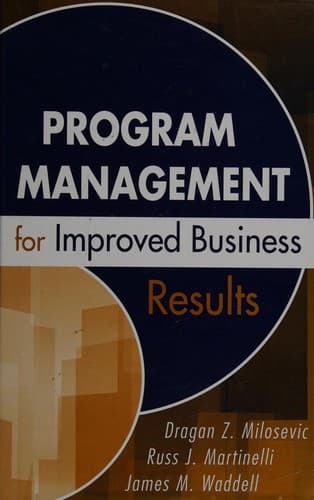 Tapa de Program management for improved business results