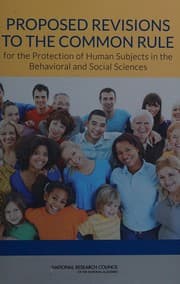 Tapa de Proposed Revisions to the Common Rule for the Protection of Human Subjects in the Behavioral and Social Sciences