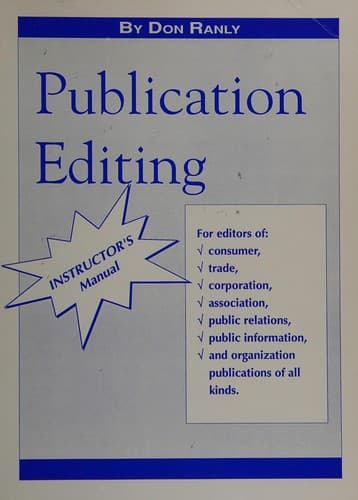 Tapa de Publication Editing