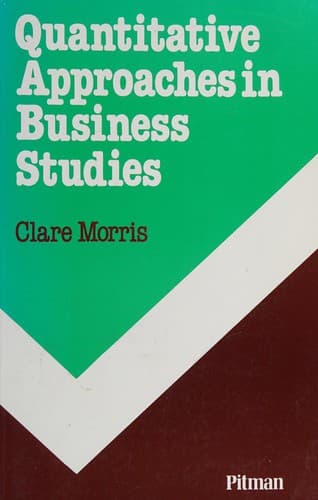 Tapa de Quantitative Approaches in Business Studies