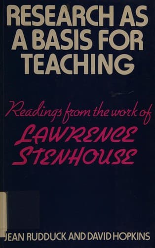 Tapa de Research as a basis for teaching