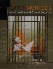 Tapa de Research methods for criminal justice and criminology