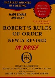 Tapa de Robert's rules of order, newly revised, in brief