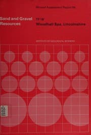 Tapa de The sand and gravel resources of the country north and west of Woodhall Spa, Lincolnshire
