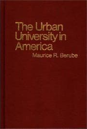 Tapa de The urban university in America