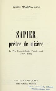 Tapa de Sapier, prêtre de misère