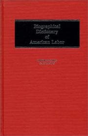 Tapa de Biographical dictionary of American labor