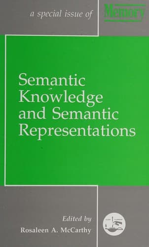 Tapa de Semantic knowledge and semantic representations
