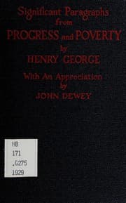 Tapa de Significant paragraphs from Henry George's Progress and poverty