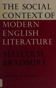 Tapa de The social context of modern English literature