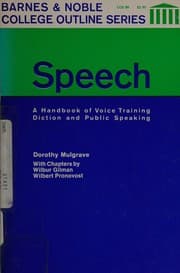 Tapa de Speech a Handbook of Voice Training, Diction and Pub