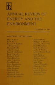 Tapa de Annual review of energy and the environment