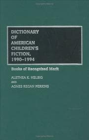 Tapa de Dictionary of American children's fiction, 1990-1994
