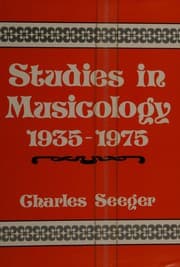 Tapa de Studies in musicology, 1935-1975