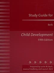 Tapa de Study guide for Berk "Child development"