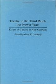 Tapa de Theatre in the Third Reich, the Prewar Years