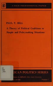 Tapa de A theory of political coalitions in simple and policymaking situations