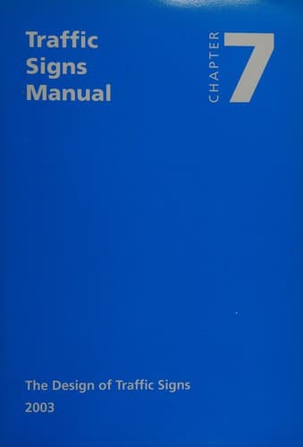 Tapa de Traffic signs manual