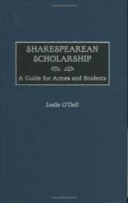 Tapa de Shakespearean Scholarship