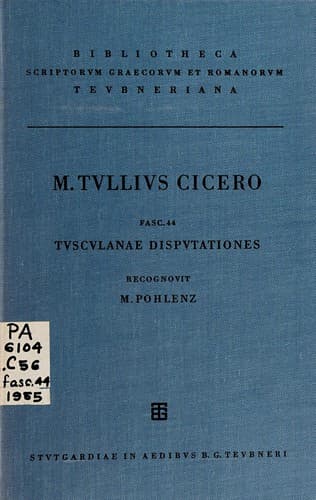 Tapa de Tusculanae disputationes