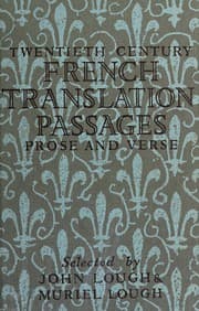 Tapa de Twentieth century French translation passages